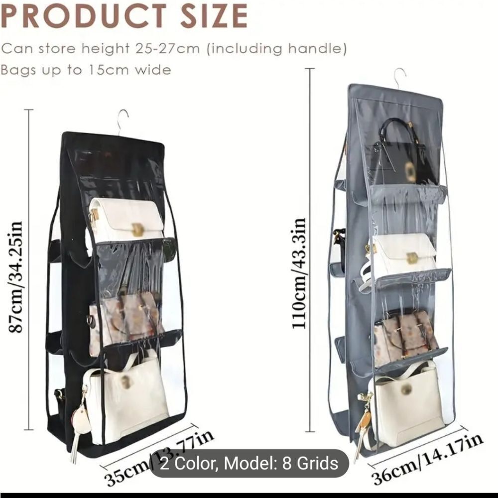 6 grid NWT Purse Organizer for Closet